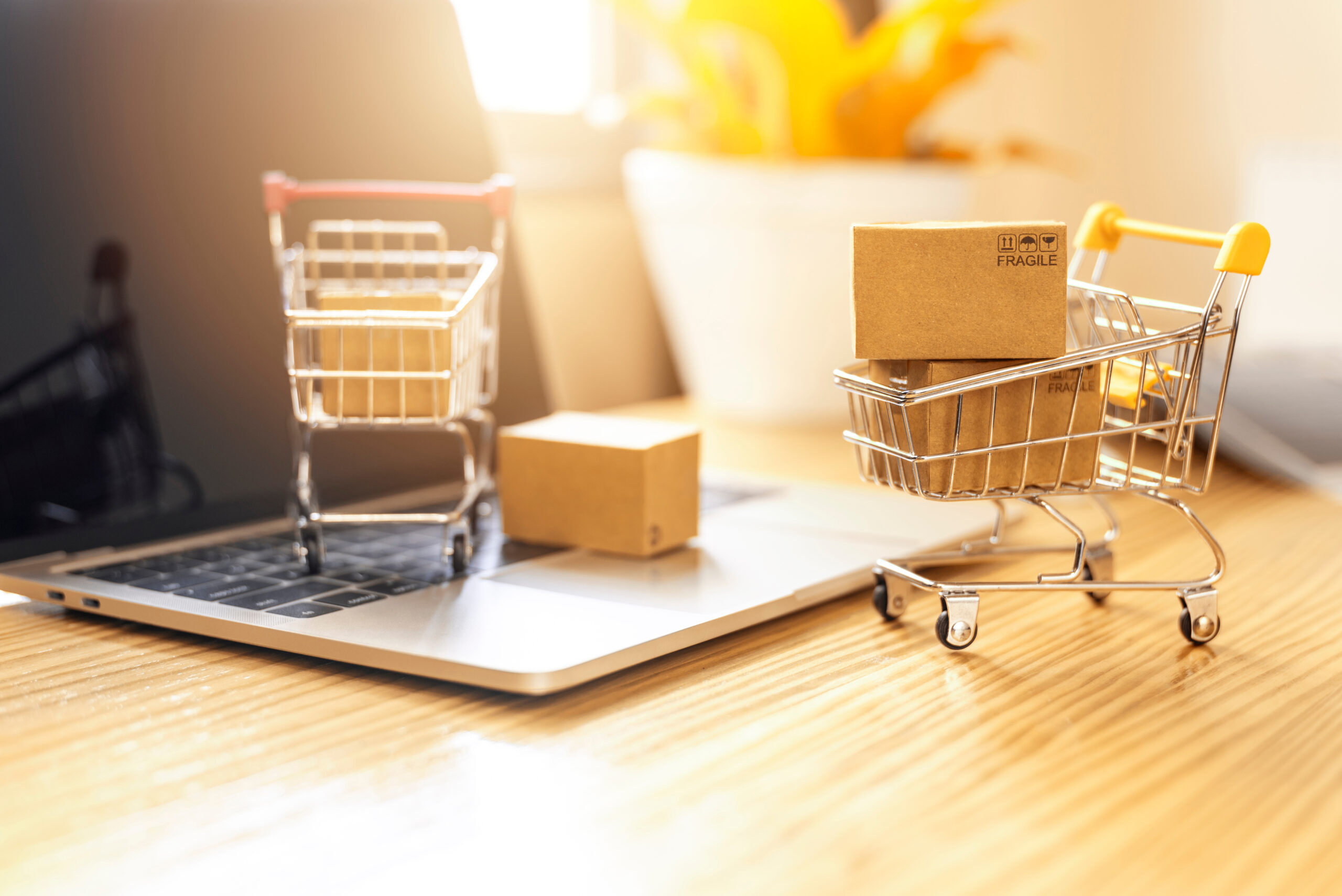 shopping cart with products to represent product liability