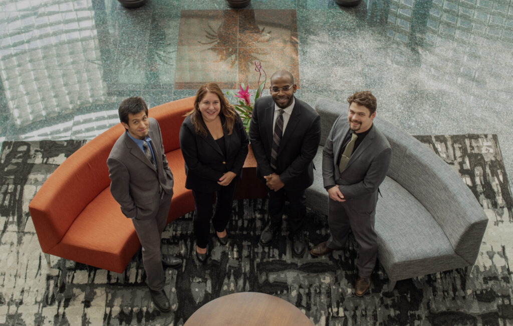 Group photo of the experienced lawyers at Oliver Law Group, specializing in personal injury, class action, and consumer protection law.