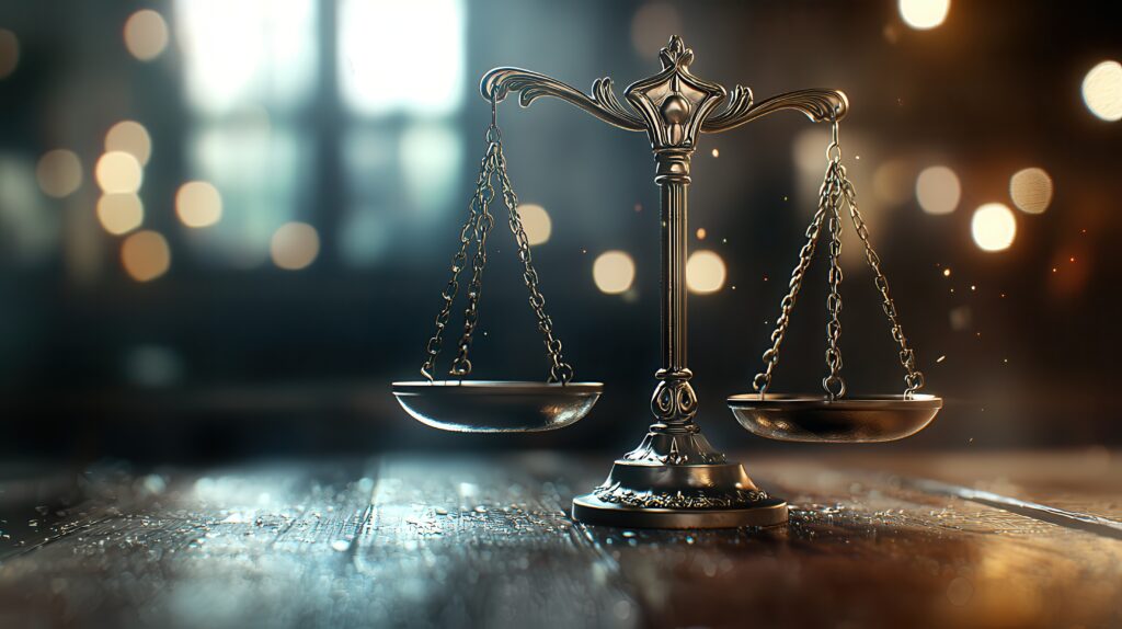 Justice scales symbolizing fairness and legal rights in Michigan wrongful death medical malpractice cases.